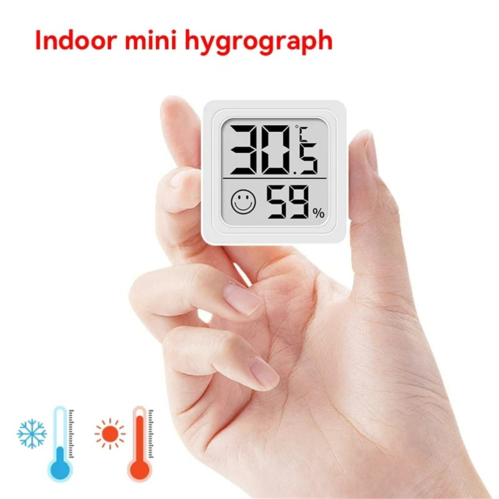 Weather Station Indoor - Thermomètre numérique LCD Portable, hygromètre, horloge
