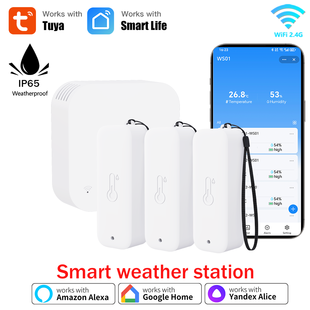 Weather Station Indoor - Station météo intelligente Tuya WIFI, capteur