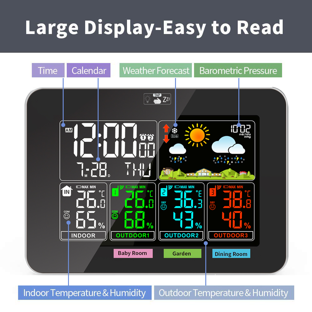 Stations météo sans fil, tempé - Weather Station Indoor avis et prix